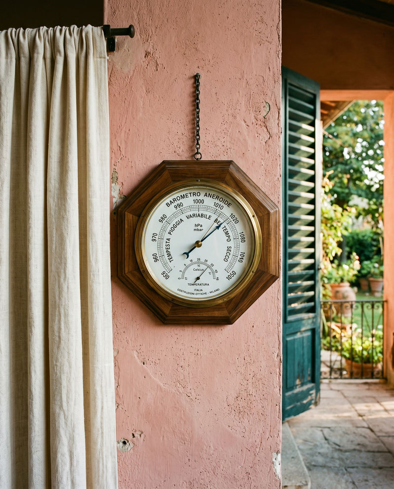 Barometer Veronese · Messing mit Holzrahmen