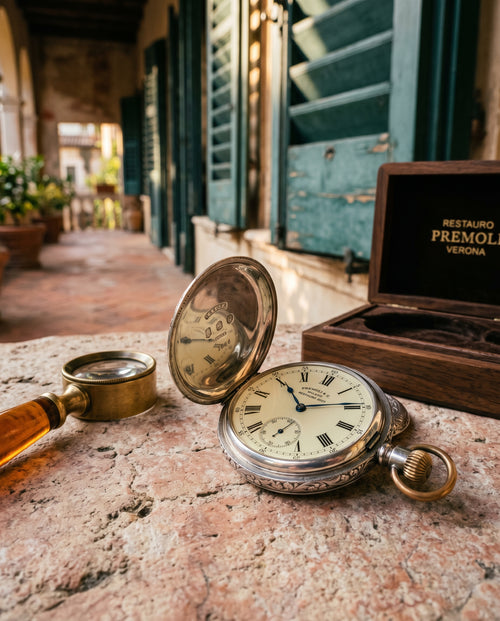 Carola N° 04 · Taschenuhr Bertani, Hand-restaurierte Taschenuhr aus der Werkstatt, Ansicht 1