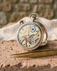Carola N° 07 · Taschenuhr mit Doppelaufzug, Mit separatem Aufzug für die Sekunde
