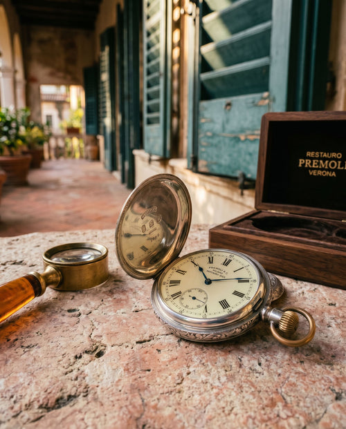 Carola N° 04 · Taschenuhr Bertani, Hand-restaurierte Taschenuhr aus der Werkstatt, Ansicht 2
