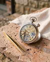 Carola N° 07 · Taschenuhr mit Doppelaufzug, Mit separatem Aufzug für die Sekunde